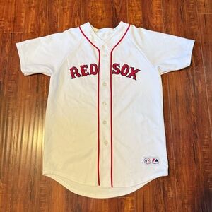 Boston Red Sox Curt Schilling #38 Majestic MLB Baseball Jersey Sz Small Men Read